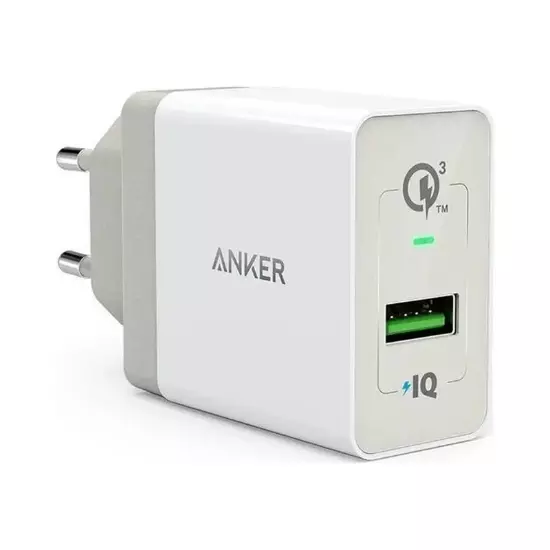 تصویر  شارژ  دیواری ۱۸ واتی انکر مدل Anker PowerPort+ 1 with Quick Charge 3.0 A2013
