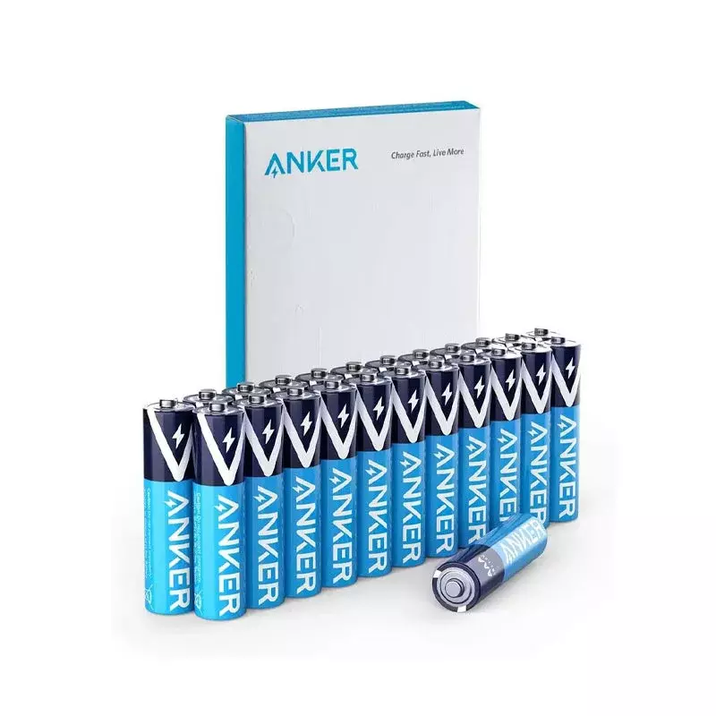 تصویر  باتری نیم قلمی 24 عددی انکر مدل Alkaline AAA Batteries-B1820011