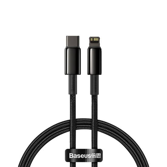 کابل ۱ متری Type-C به Lightening بیسوس مدل Baseus Tungsten Gold CATLWJ