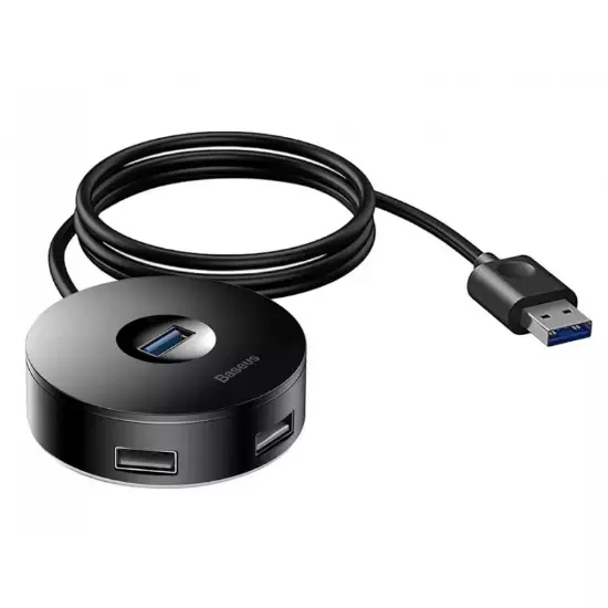 هاب ۴ پورت USB بیسوس Baseus round box CAHUB-U01 HUB adapter 